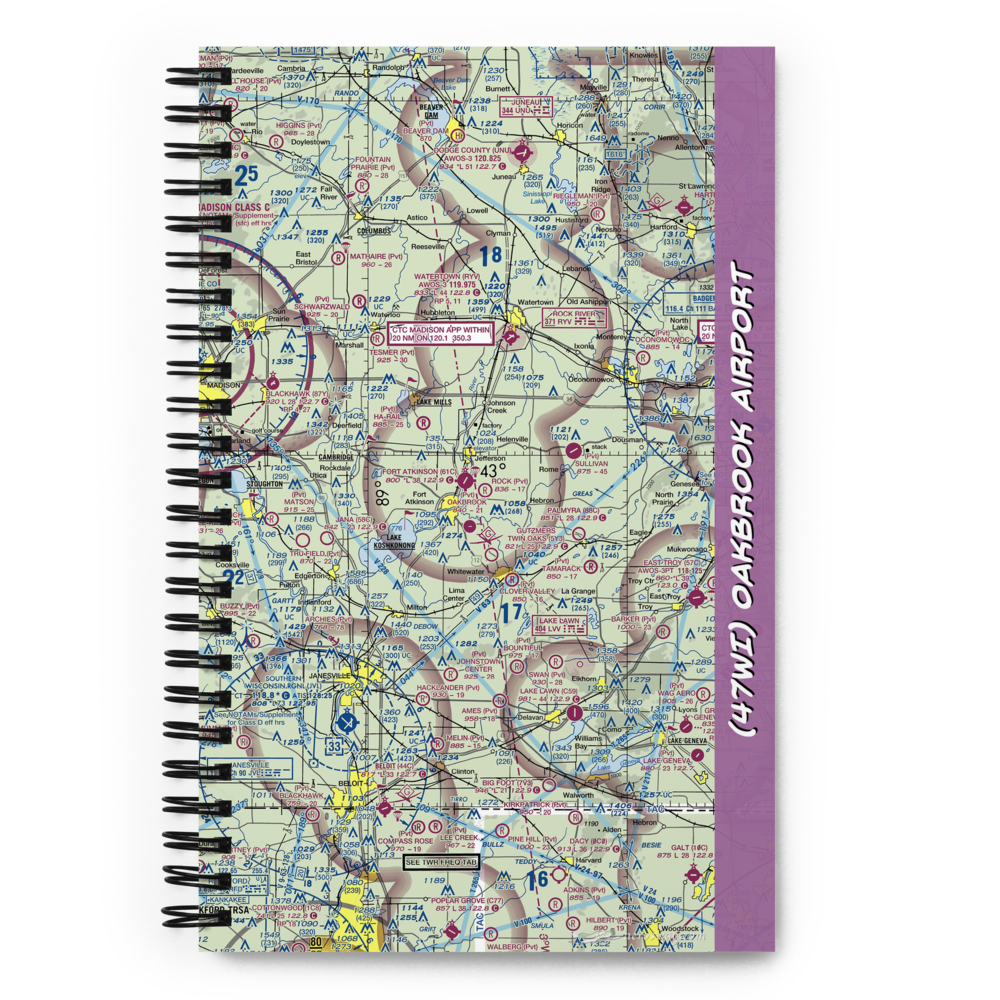Oakbrook Airport (47WI) VFR Sectional Notebook 