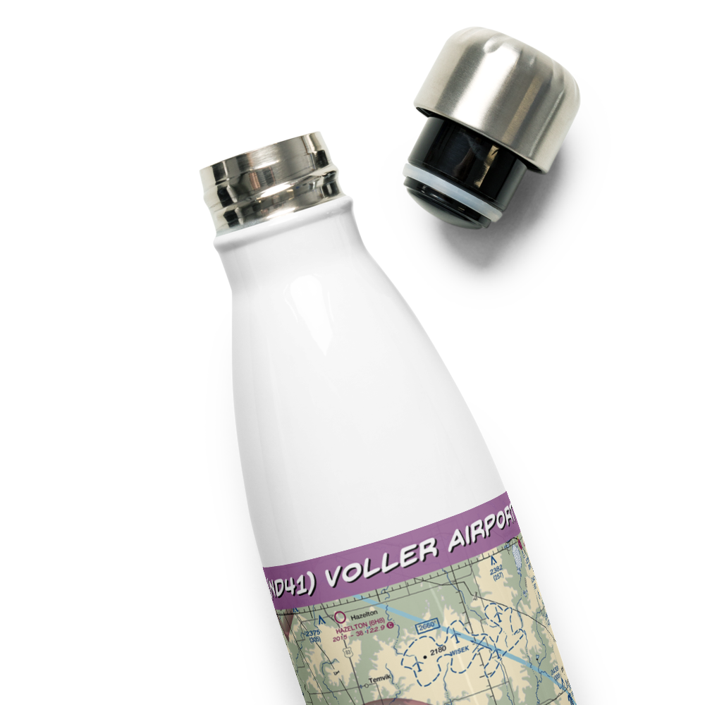 Voller Airport (ND41) VFR Sectional Water Bottle 