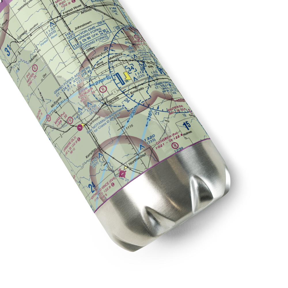Frokjer Airport (ND60) VFR Sectional Water Bottle 
