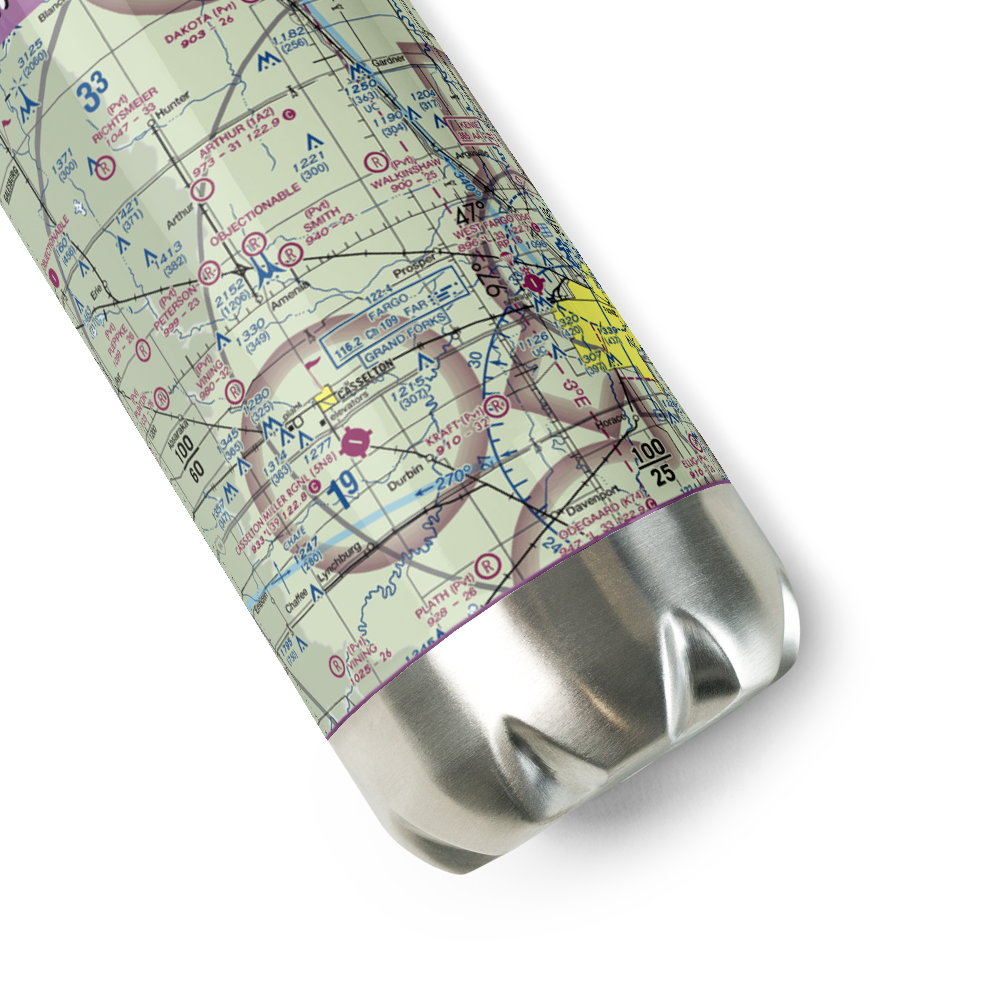 Smith Private Airport (ND74) VFR Sectional Water Bottle 