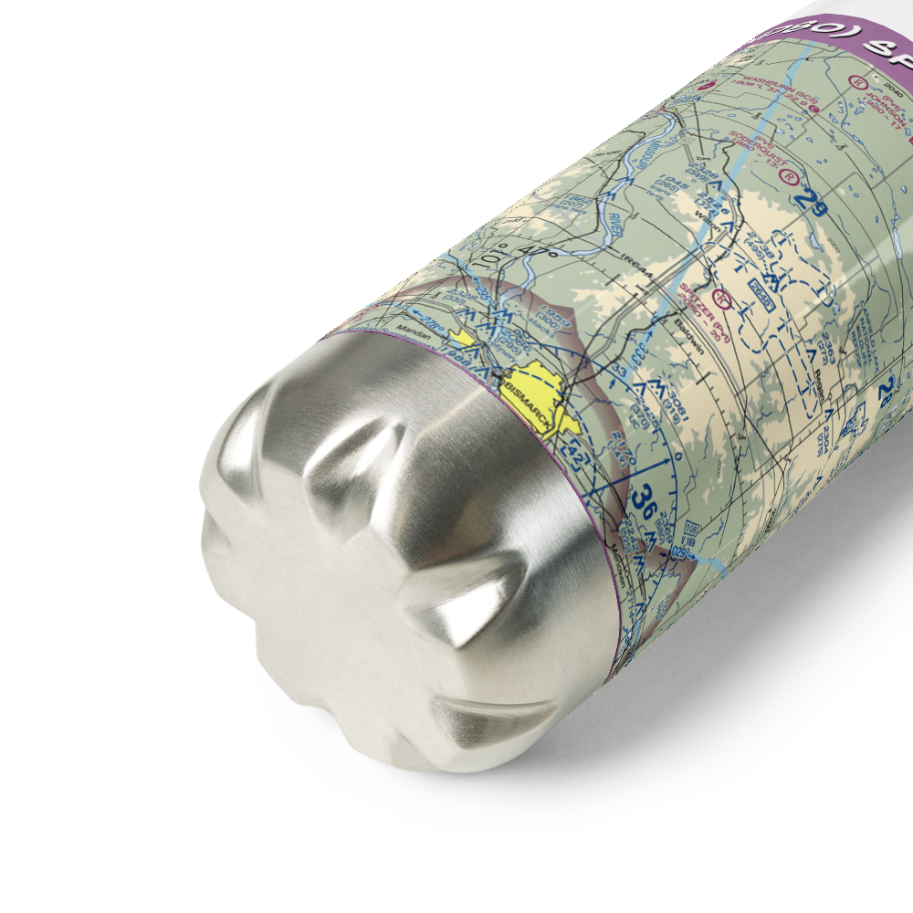 Spitzer Airport (ND80) VFR Sectional Water Bottle 