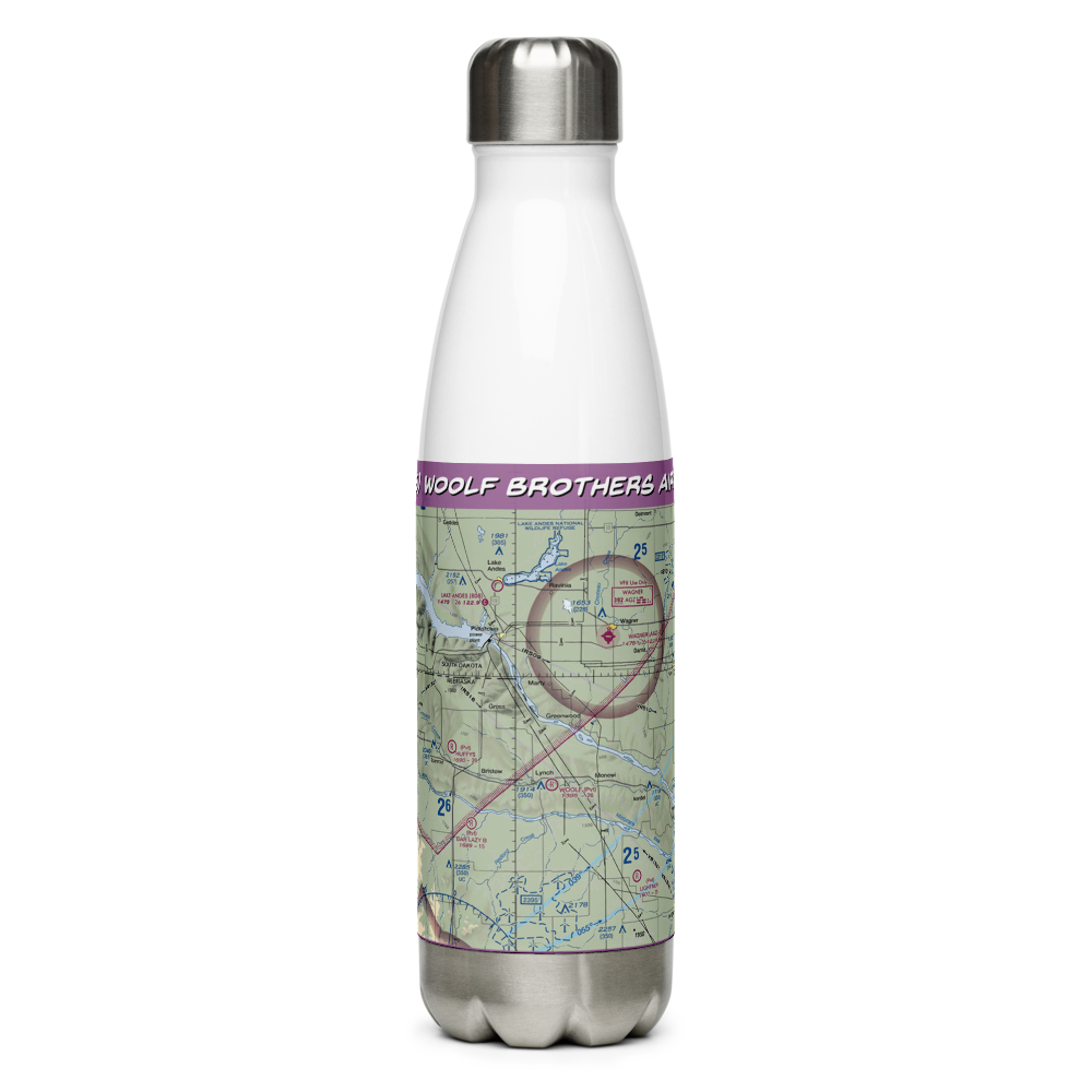 Woolf Brothers Airport (NE06) VFR Sectional Water Bottle 