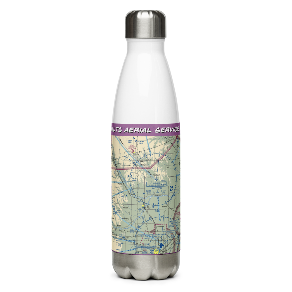 Walts Aerial Service Airport (NE17) VFR Sectional Water Bottle 