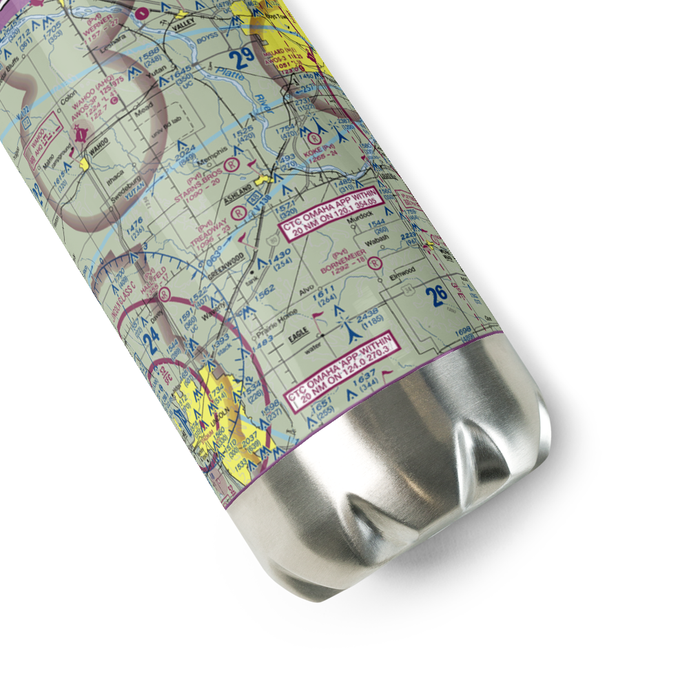 Treadway Air Airport (NE26) VFR Sectional Water Bottle 