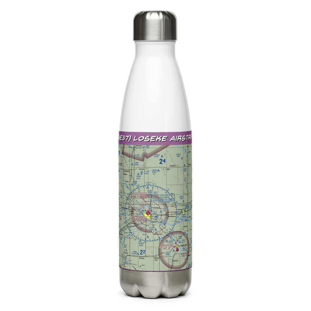 Loseke Airstrip (NE37) VFR Sectional Water Bottle 