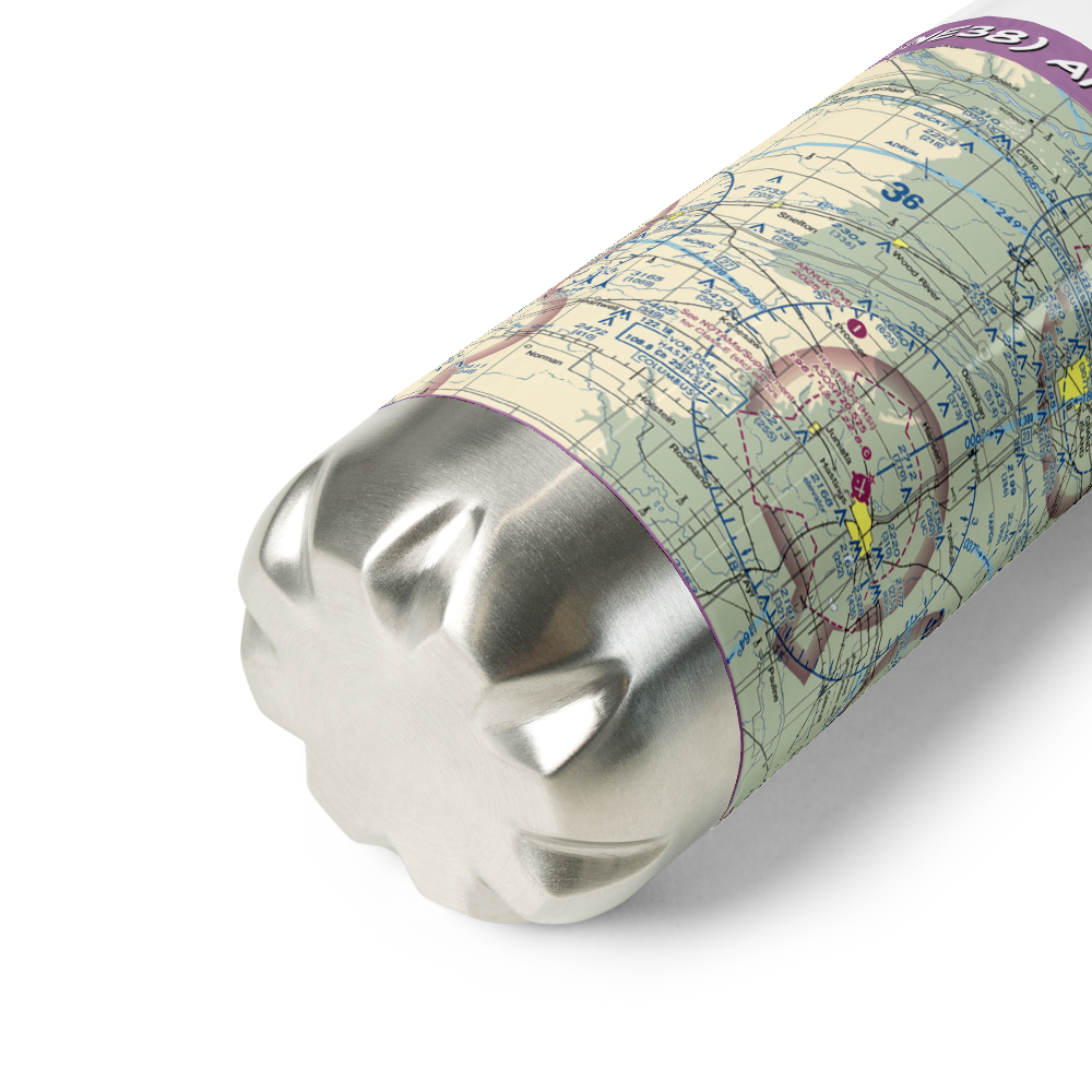 Aknux Airport (NE38) VFR Sectional Water Bottle 