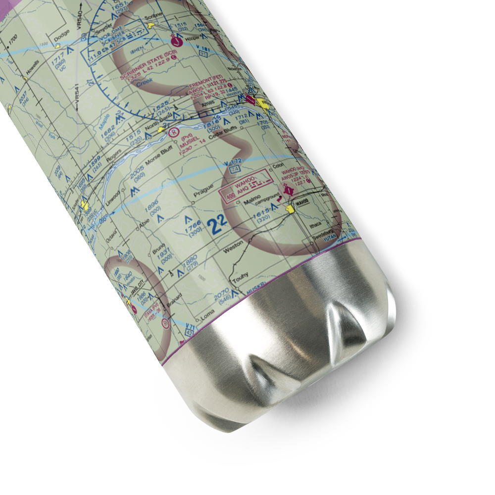 Musiel Airport (NE43) VFR Sectional Water Bottle 