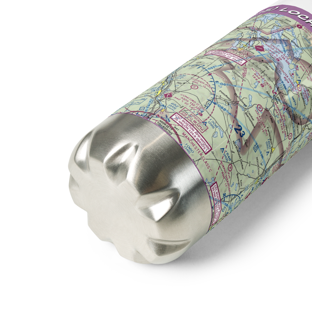 Locke Lake Airport (NH15) VFR Sectional Water Bottle 