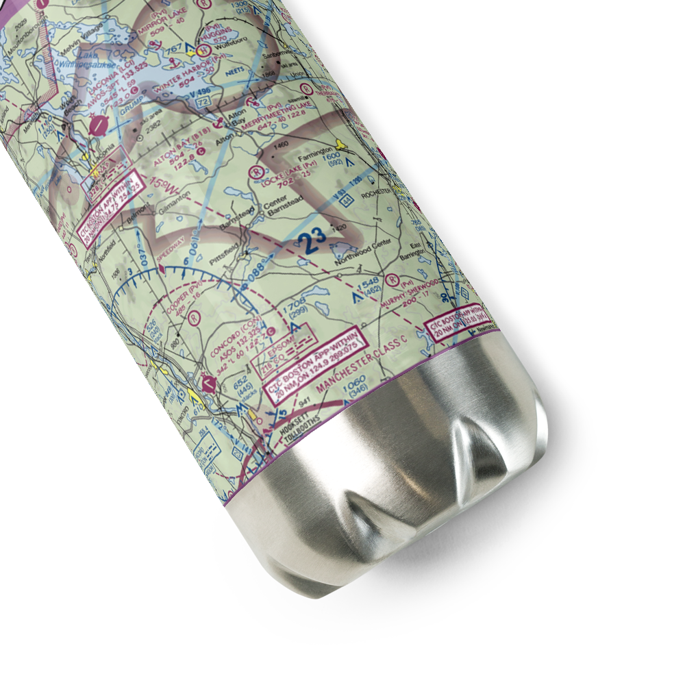 Locke Lake Airport (NH15) VFR Sectional Water Bottle 