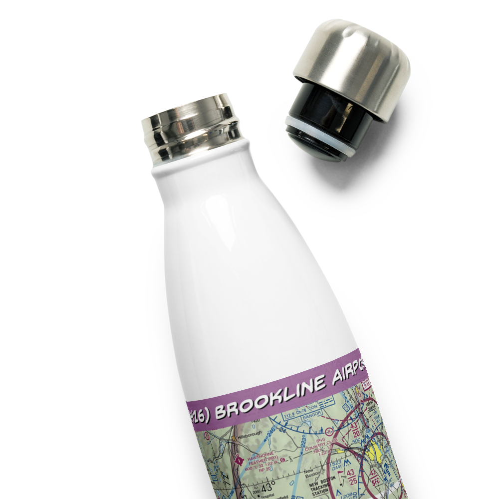 Brookline Airport (NH16) VFR Sectional Water Bottle 