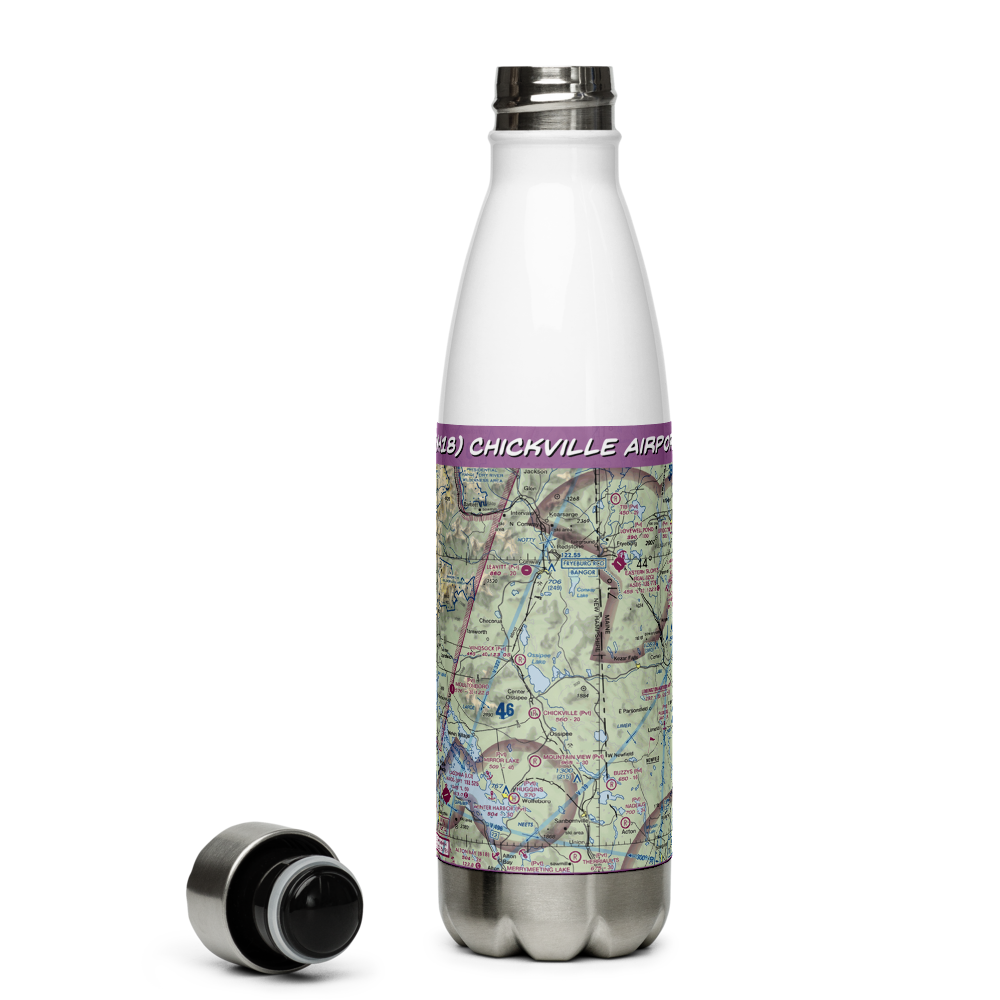 Chickville Airport (NH18) VFR Sectional Water Bottle 