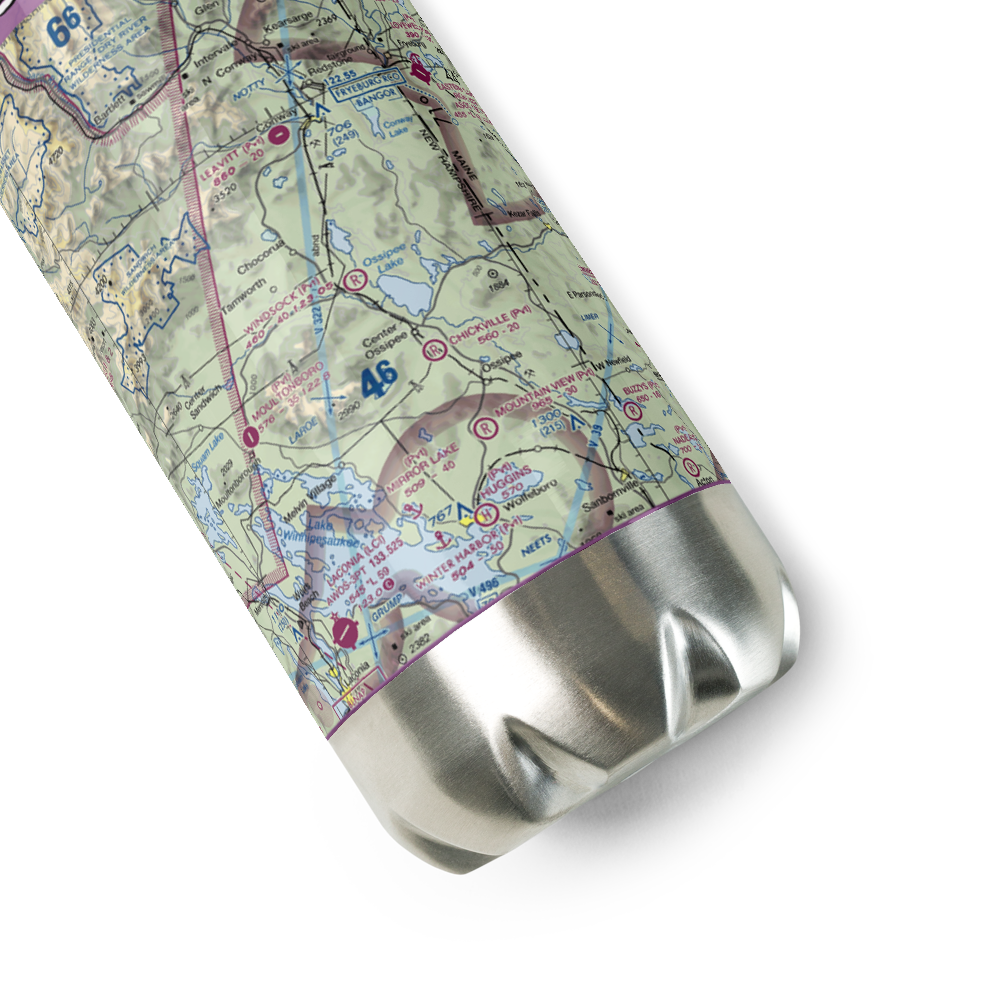 Windsock Village Airport (NH69) VFR Sectional Water Bottle 