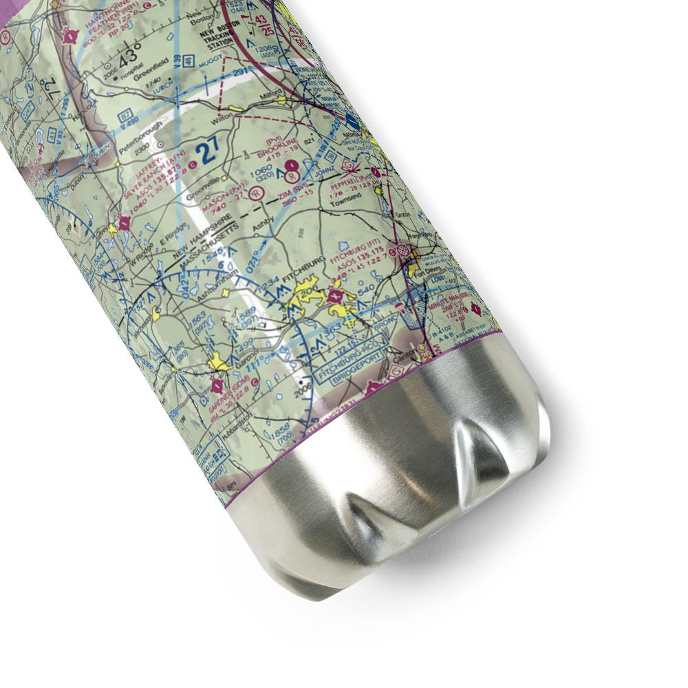 Mason Airfield (NH76) VFR Sectional Water Bottle 