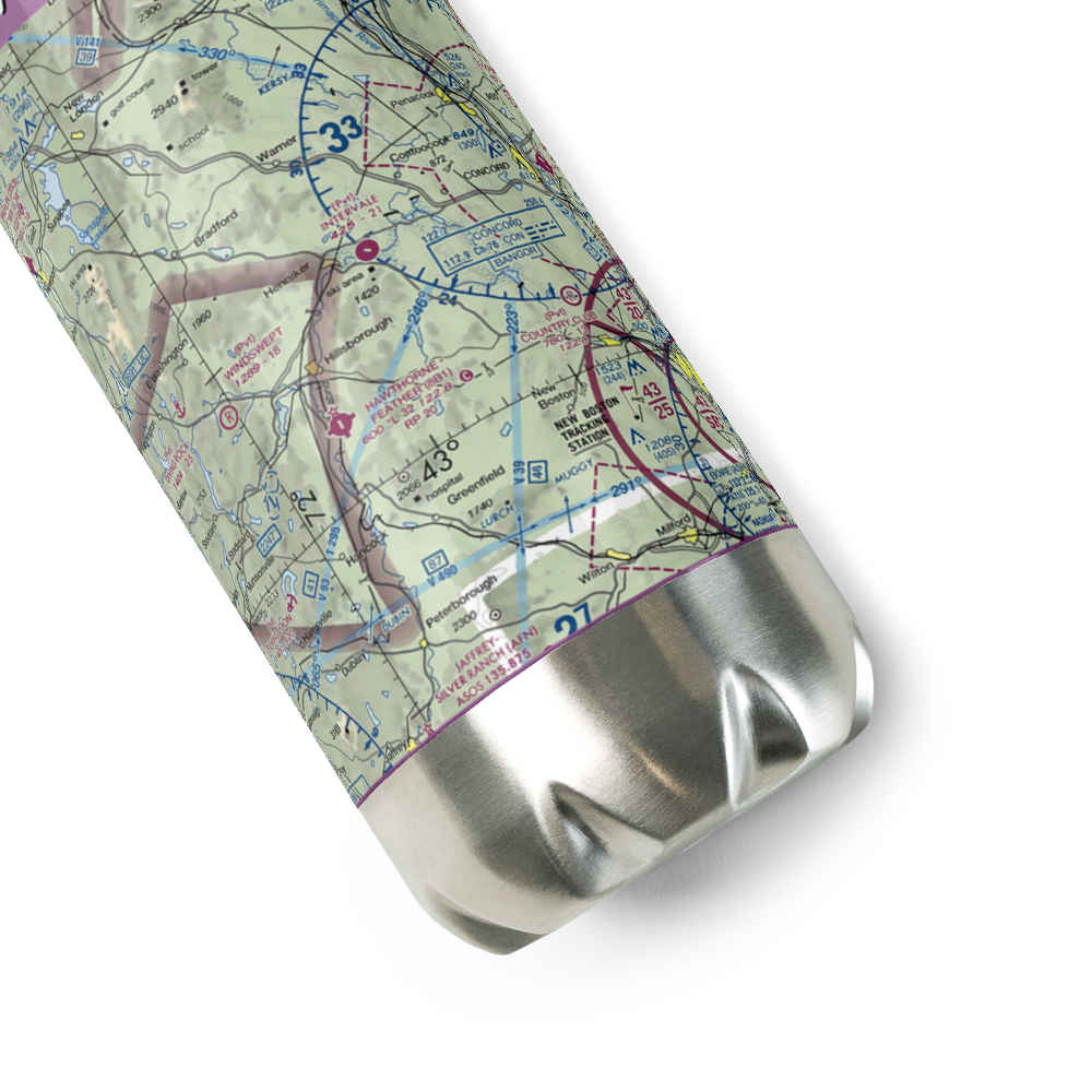 Intervale Airport (NH86) VFR Sectional Water Bottle 