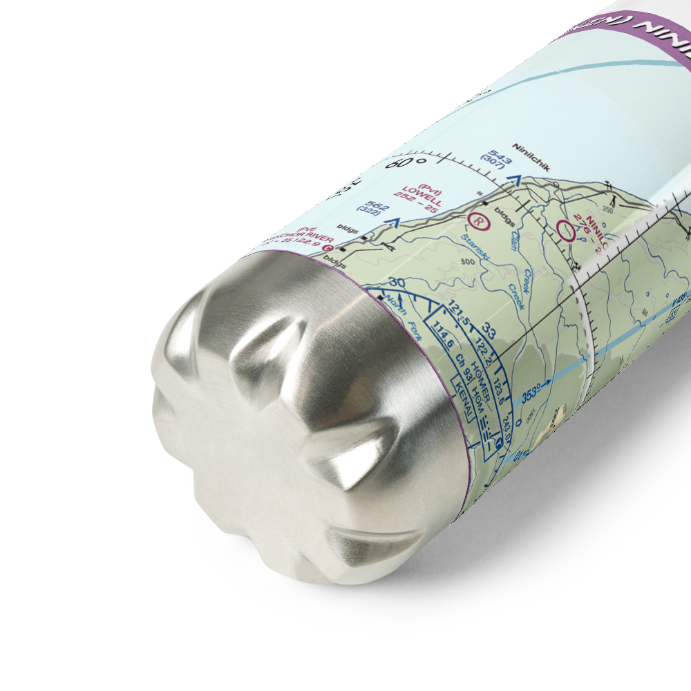 Ninilchik Airport (NIN) VFR Sectional Water Bottle 