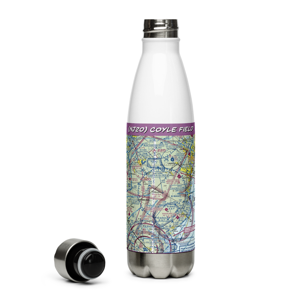 Coyle Field (NJ20) VFR Sectional Water Bottle 