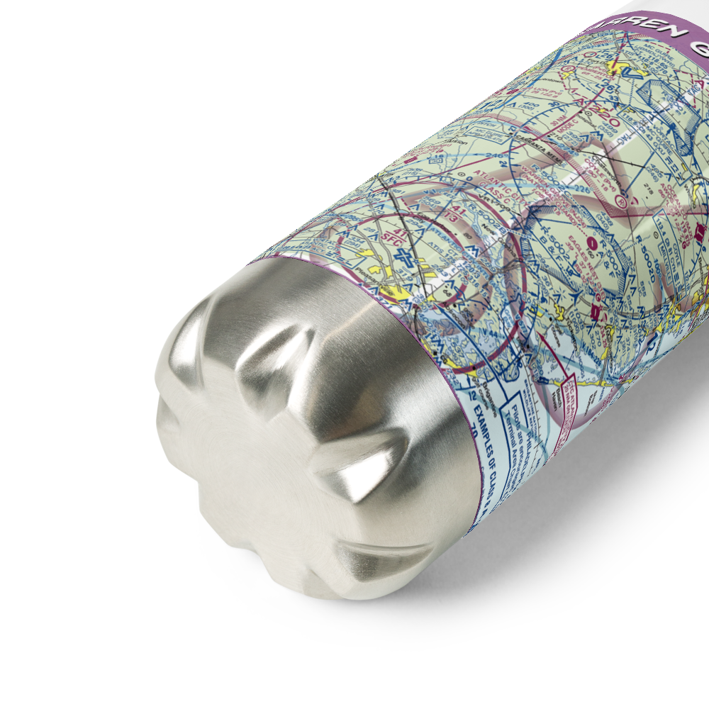 Warren Grove Range Airport (NJ24) VFR Sectional Water Bottle 