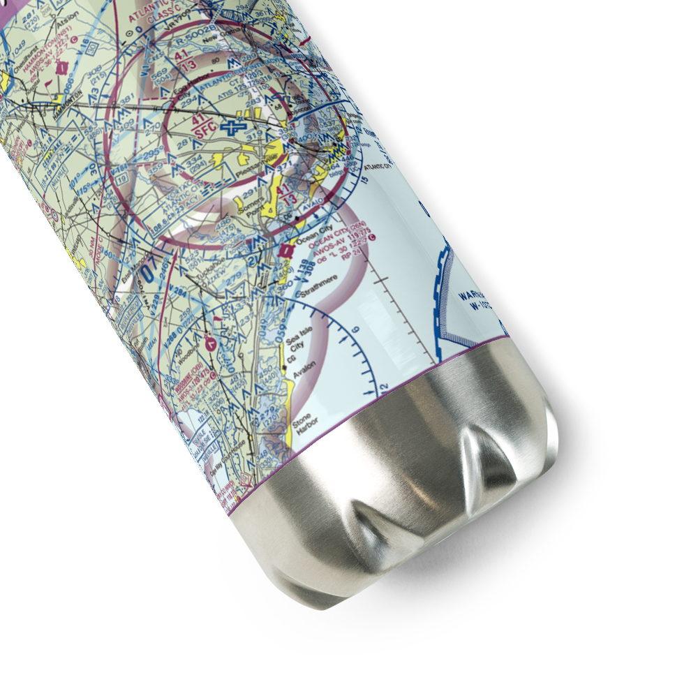 Nordheim Flying K Airpark (NJ58) VFR Sectional Water Bottle 