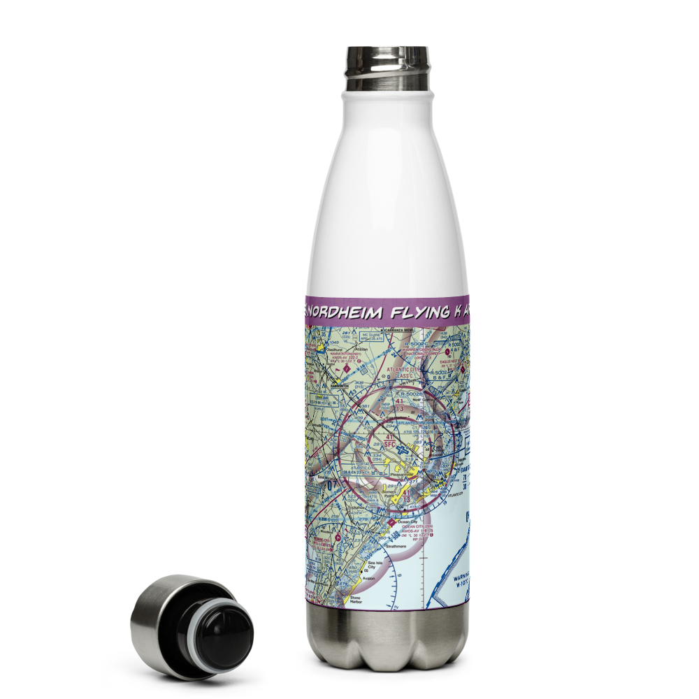 Nordheim Flying K Airpark (NJ58) VFR Sectional Water Bottle 
