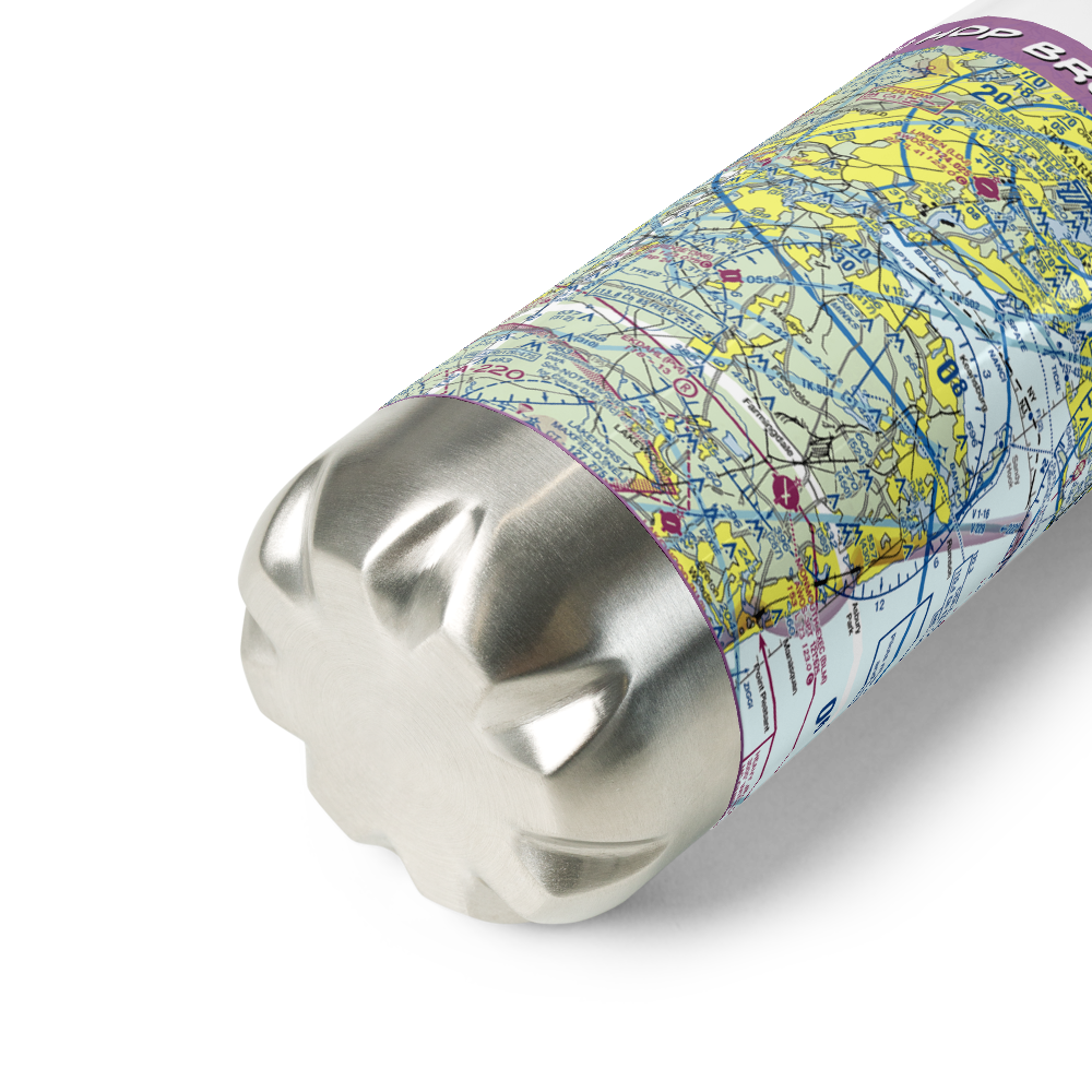 Hop Brook Farm Airport (NJ72) VFR Sectional Water Bottle 