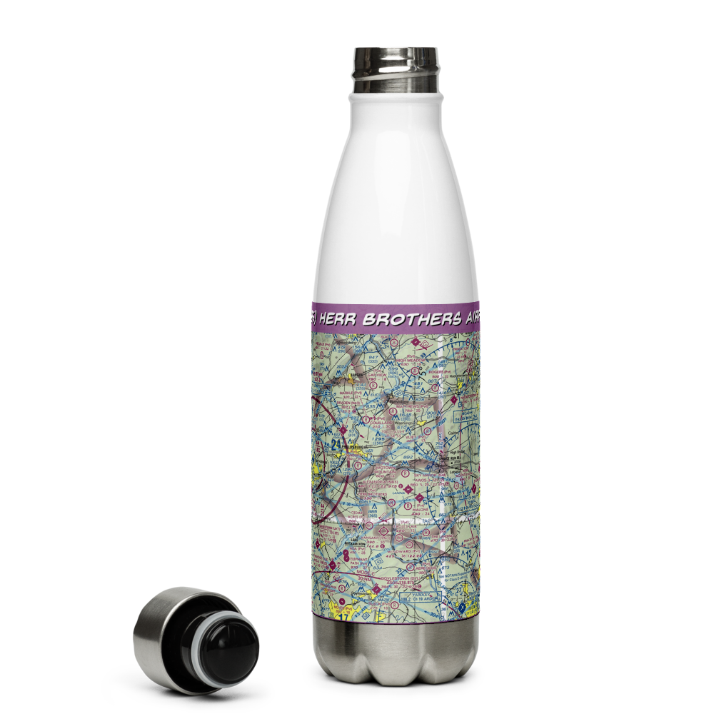Herr Brothers Airport (NJ95) VFR Sectional Water Bottle 