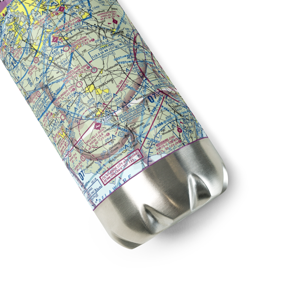 Als Landing Strip (NJ96) VFR Sectional Water Bottle 