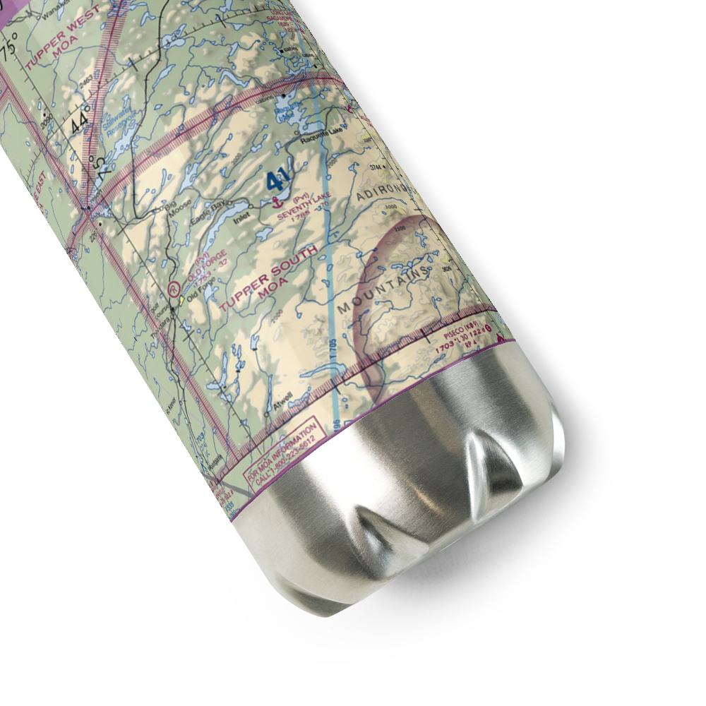 Seventh Lake Seaplane Base (NK15) VFR Sectional Water Bottle 