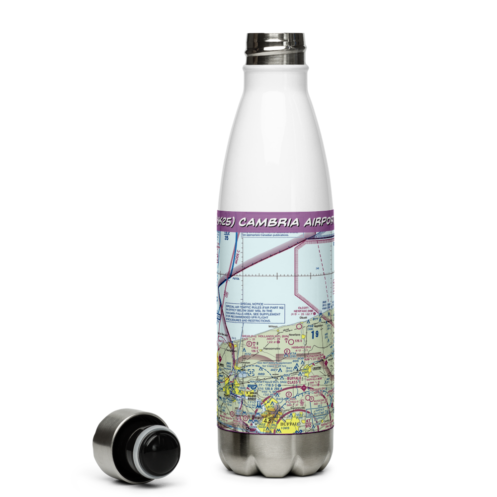Cambria Airport (NK25) VFR Sectional Water Bottle 