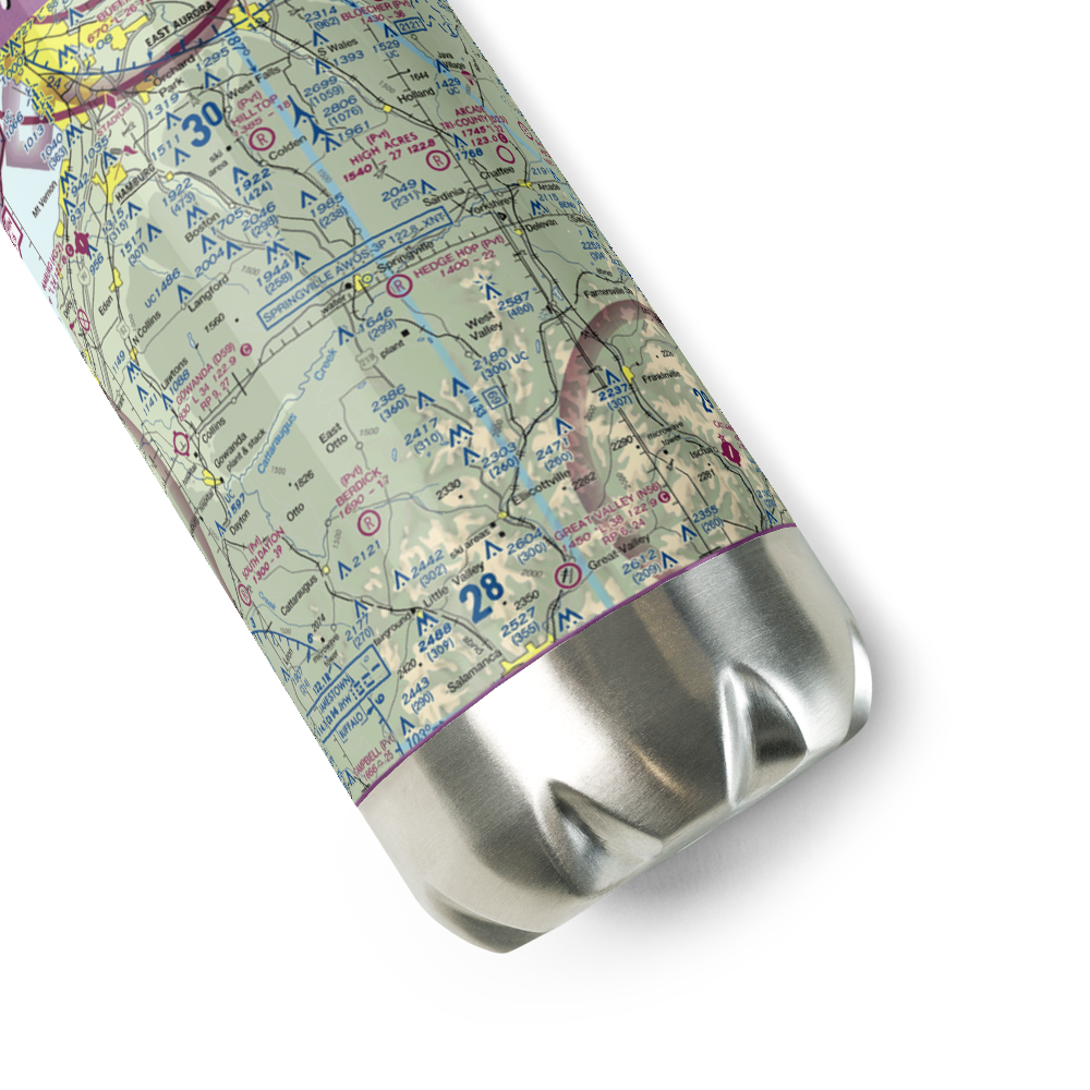 Hedge Hop Field (NK27) VFR Sectional Water Bottle 