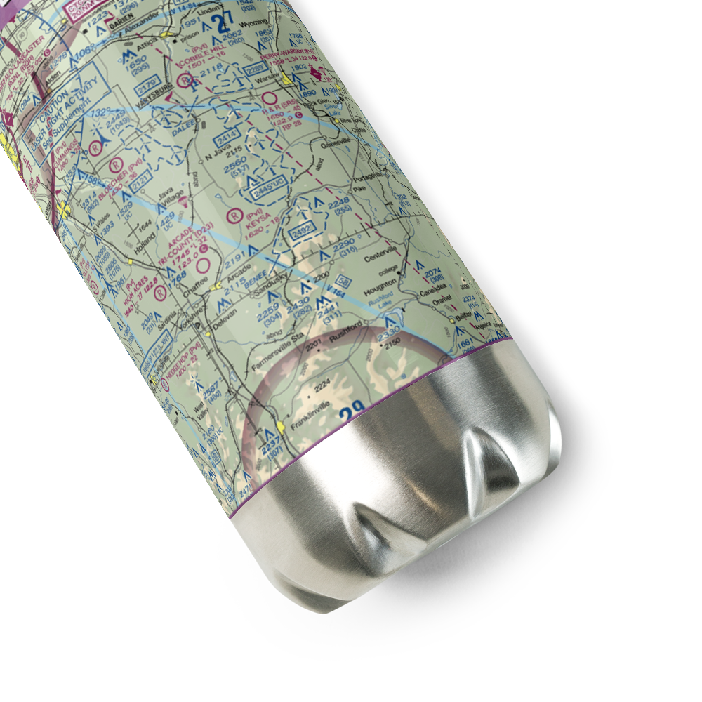 Roberts Roost Airport (NK81) VFR Sectional Water Bottle 