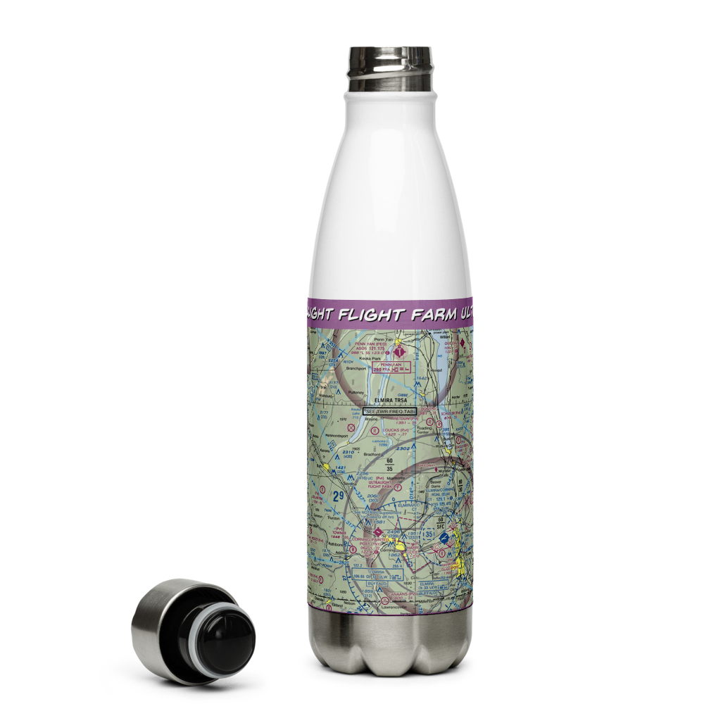 Ultralight Flight Farm Ultralightport (NK89) VFR Sectional Water Bottle 