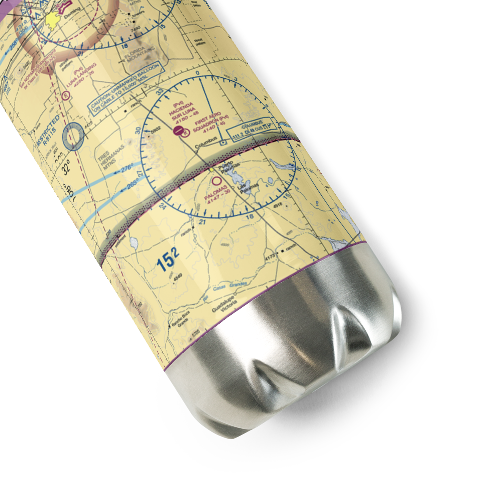 First Aero Squadron Airpark (NM09) VFR Sectional Water Bottle 