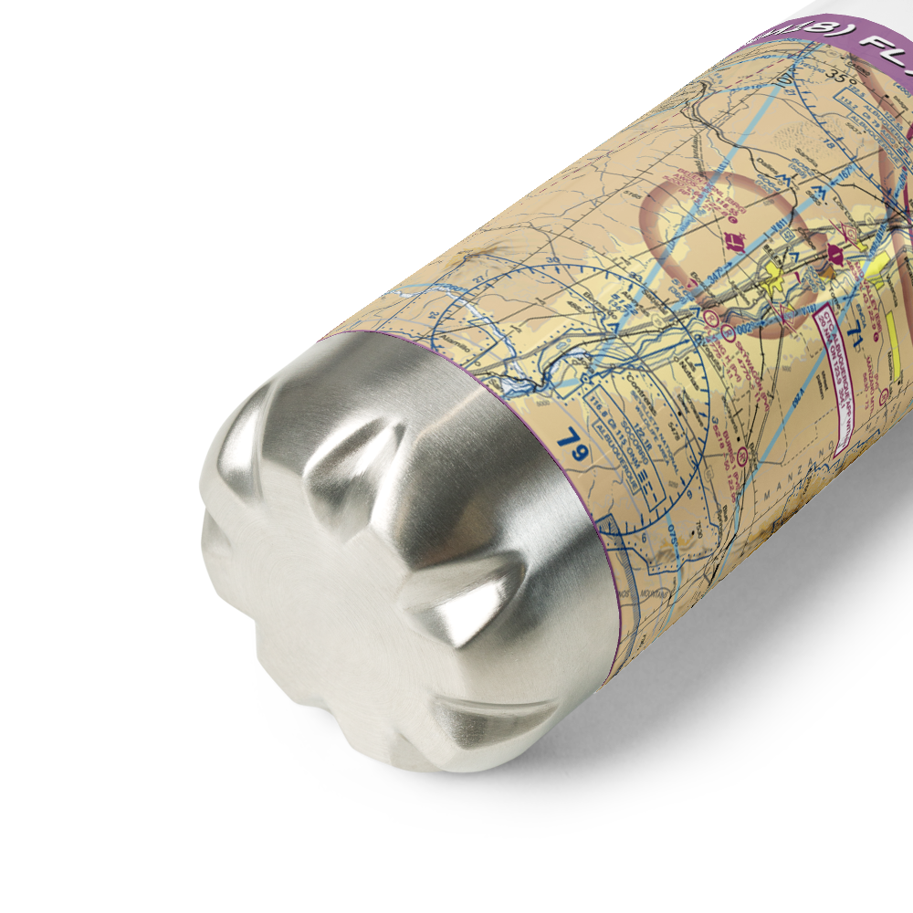 Flying H Airport (NM18) VFR Sectional Water Bottle 