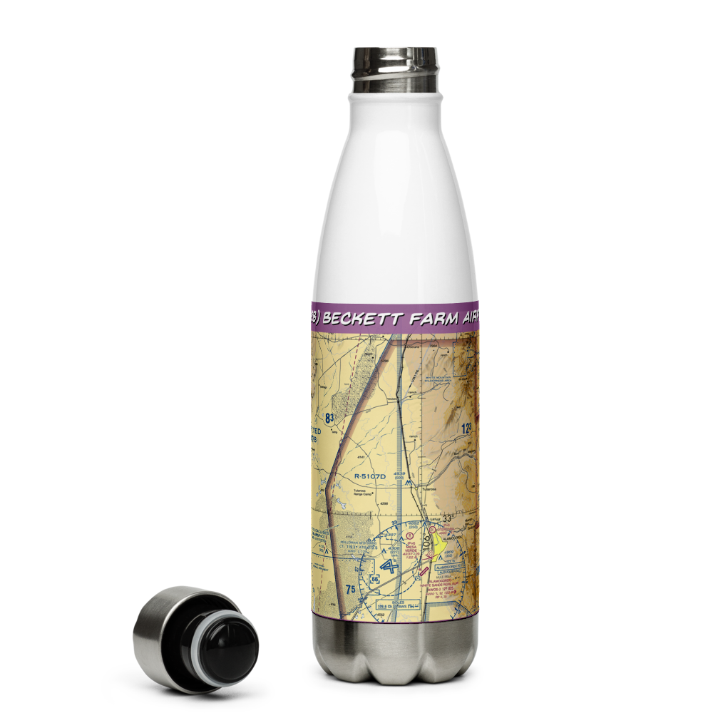 Beckett Farm Airport (NM28) VFR Sectional Water Bottle 
