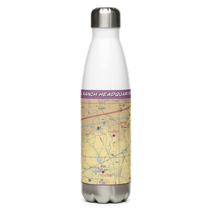 Bell Ranch Headquarters Airport (NM33) VFR Sectional Water Bottle