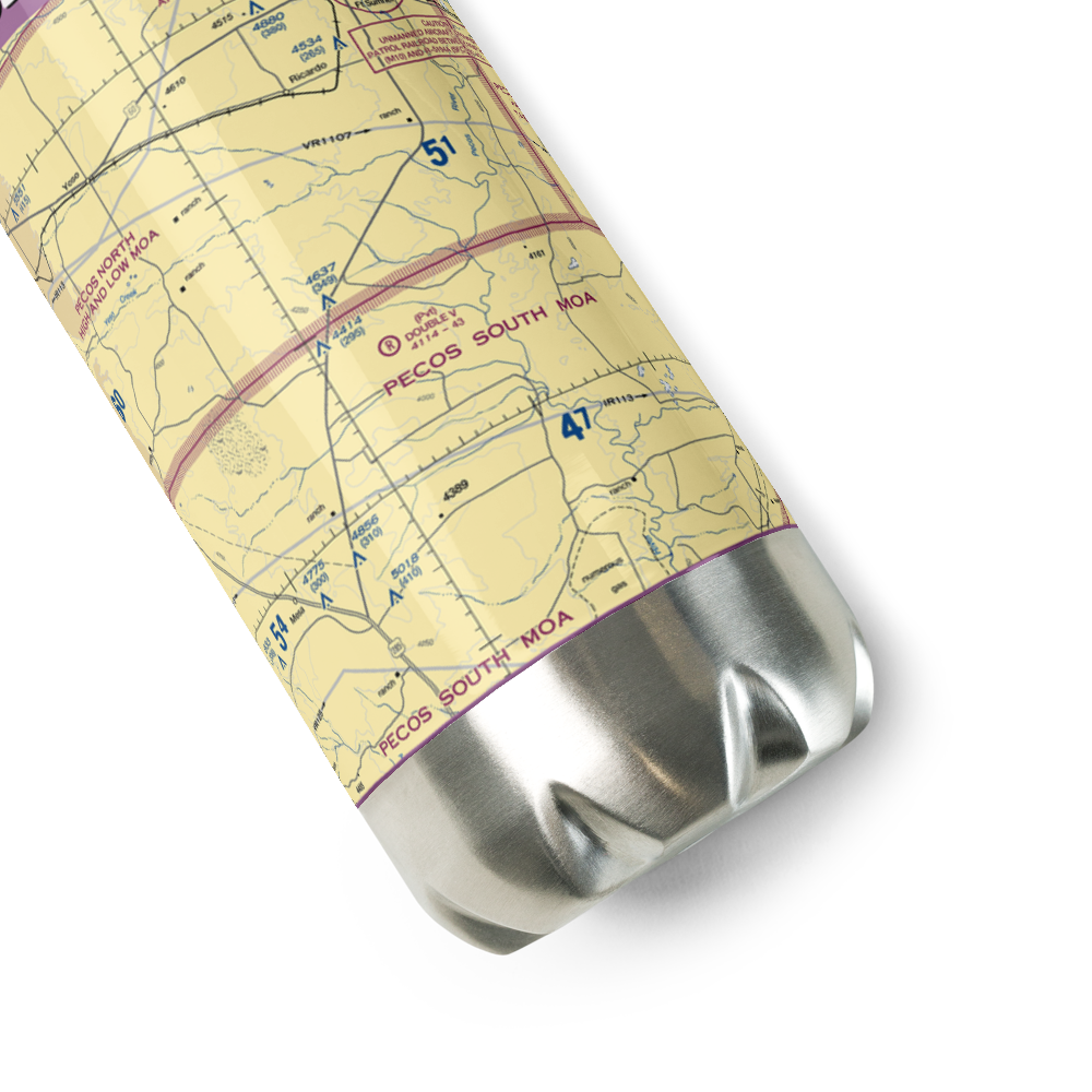 Double V Ranch Airport (NM38) VFR Sectional Water Bottle 