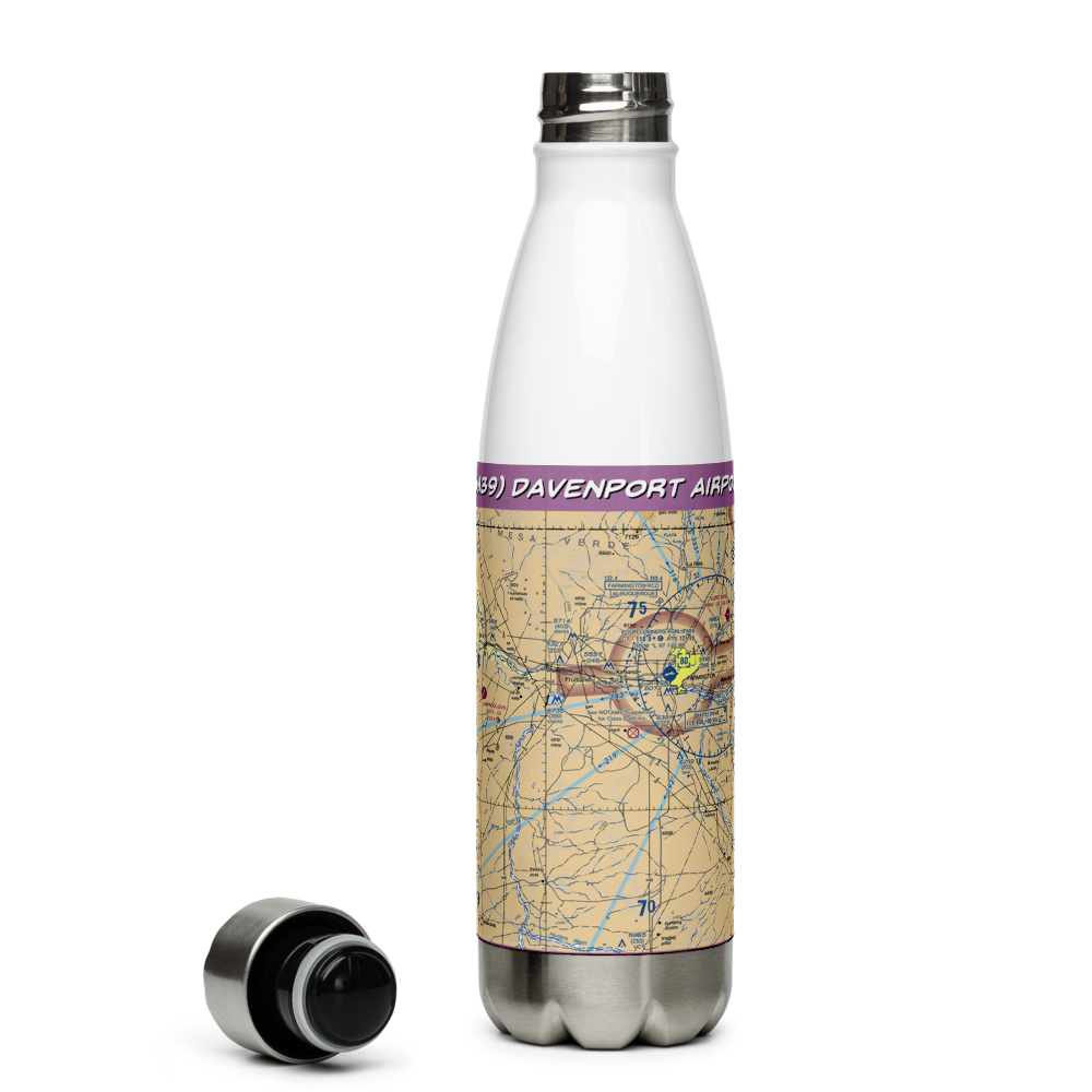 Davenport Airport (NM39) VFR Sectional Water Bottle 