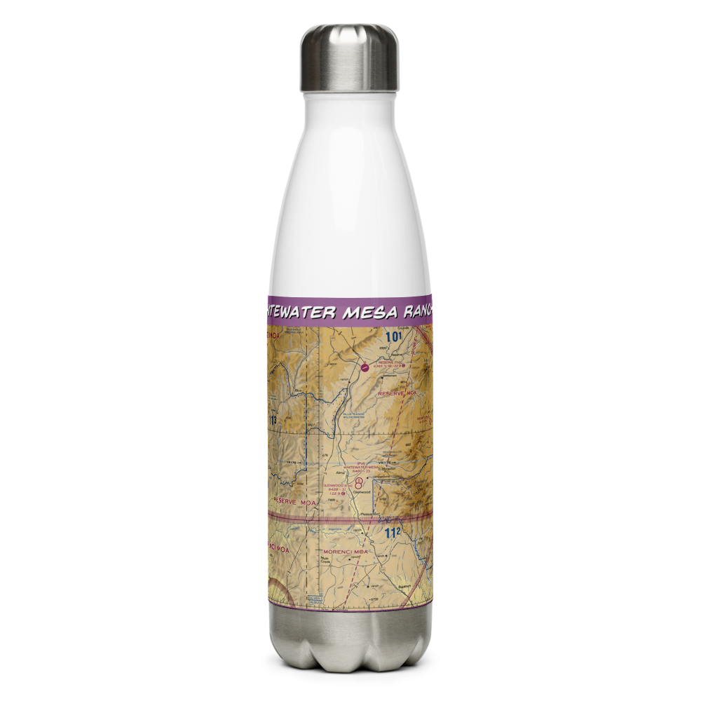 Whitewater Mesa Ranch Airport (NM55) VFR Sectional Water Bottle 