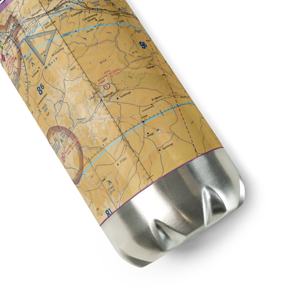 Mystic Bluffs Airport (NM56) VFR Sectional Water Bottle 