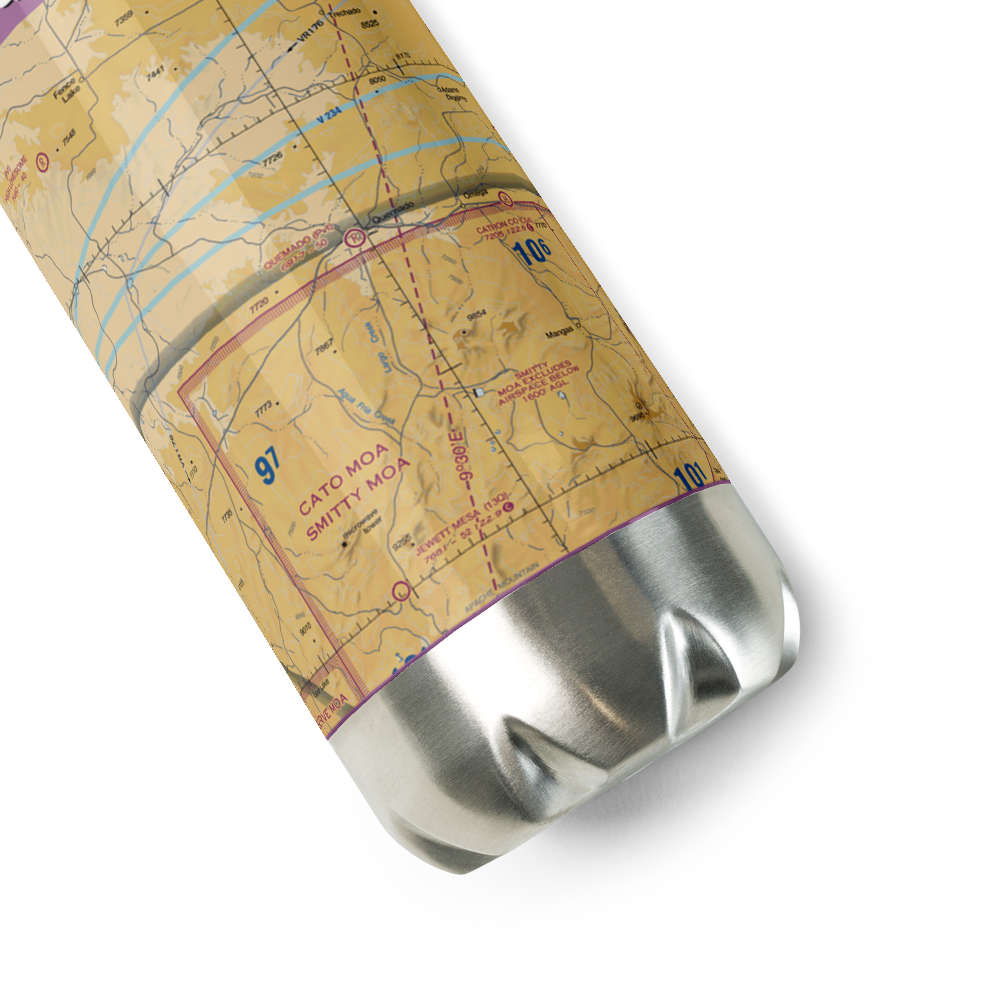 Quemado Airport (NM80) VFR Sectional Water Bottle 