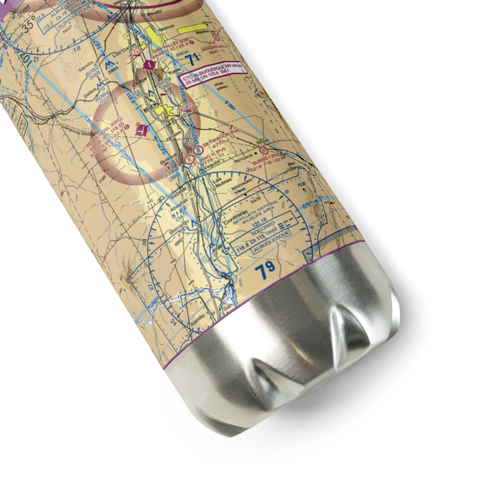 Skywagon Farm Airport (NM88) VFR Sectional Water Bottle 