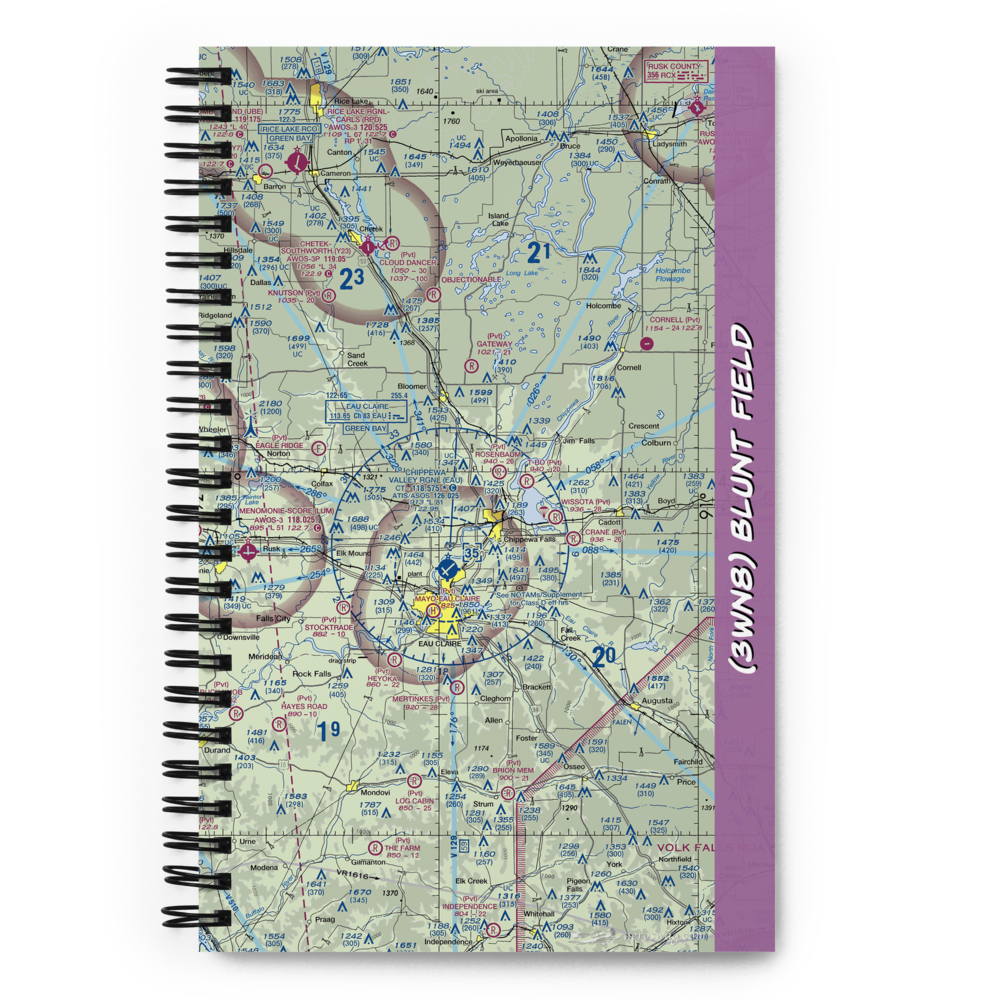 Blunt Field (3WN8) VFR Sectional Notebook 