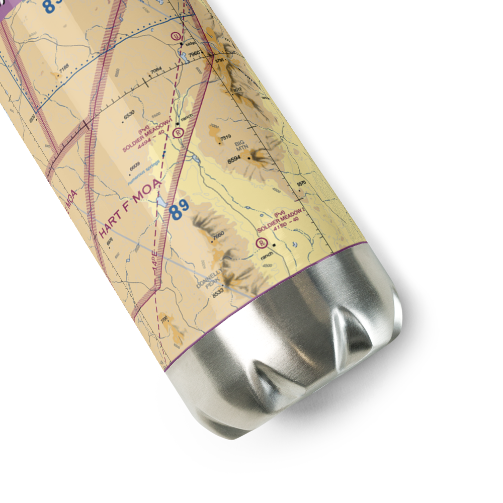 Soldier Meadow Nr 1 Airport (NV06) VFR Sectional Water Bottle 