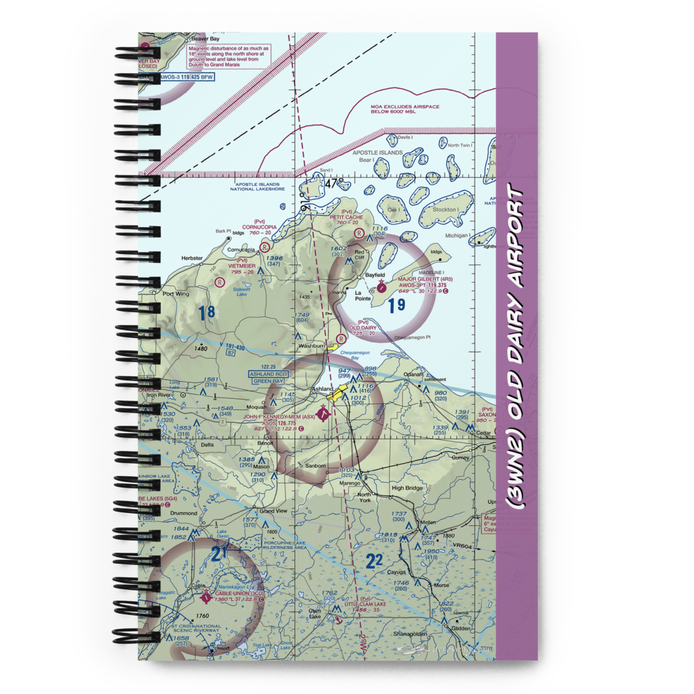 Old Dairy Airport (3WN2) VFR Sectional Notebook 