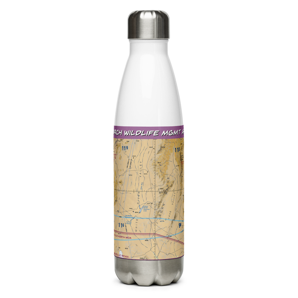 Sunnyside/Kirch Wildlife Mgmt Area Airport (NV07) VFR Sectional Water Bottle 