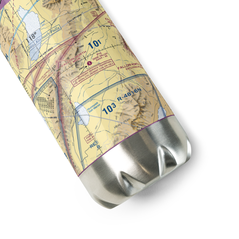 Dixie Valley Airport (NV30) VFR Sectional Water Bottle 