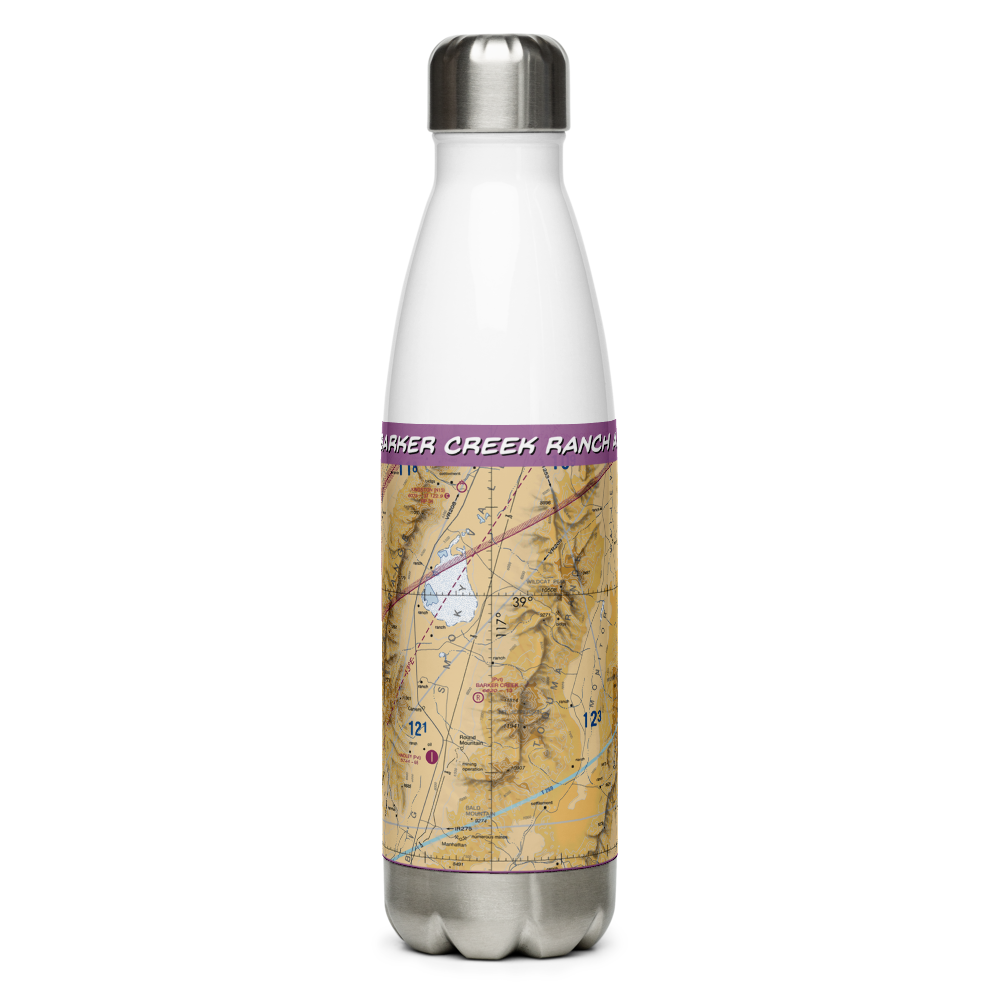 Barker Creek Ranch Airstrip (NV31) VFR Sectional Water Bottle 