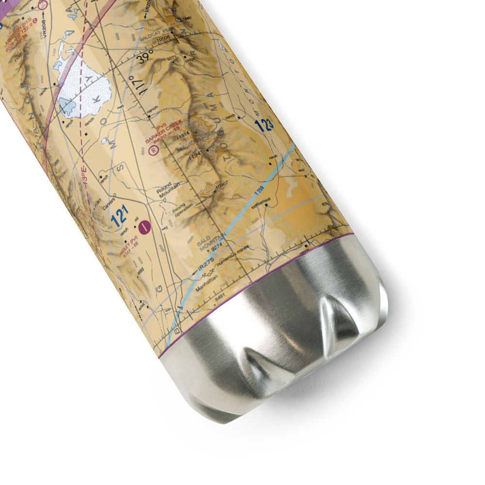 Barker Creek Ranch Airstrip (NV31) VFR Sectional Water Bottle 