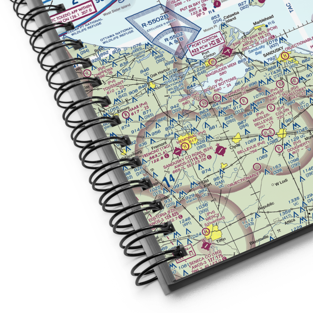 Middle Bass-East Point Airport (3W9) VFR Sectional Notebook 