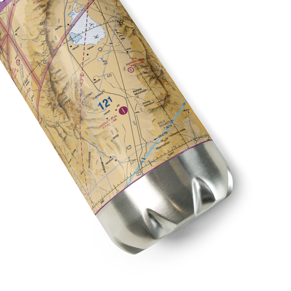 Wine Glass Ranch Airport (NV56) VFR Sectional Water Bottle 